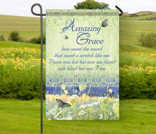 Amazing Grace Garden or Cemetery Flag