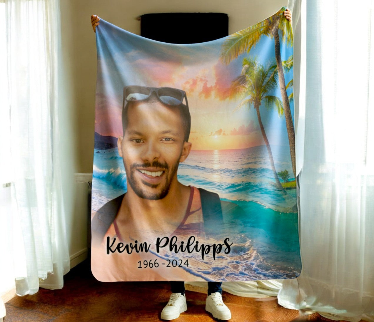 Paradise Memorial Blanket Sherpa Throw