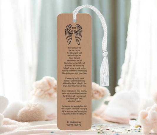 I'm Free Leatherette Memorial Scripture Bookmark