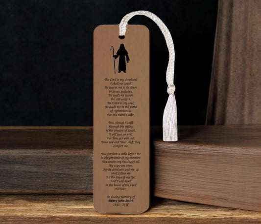 Psalm 23 Leatherette Memorial Scripture Bookmark