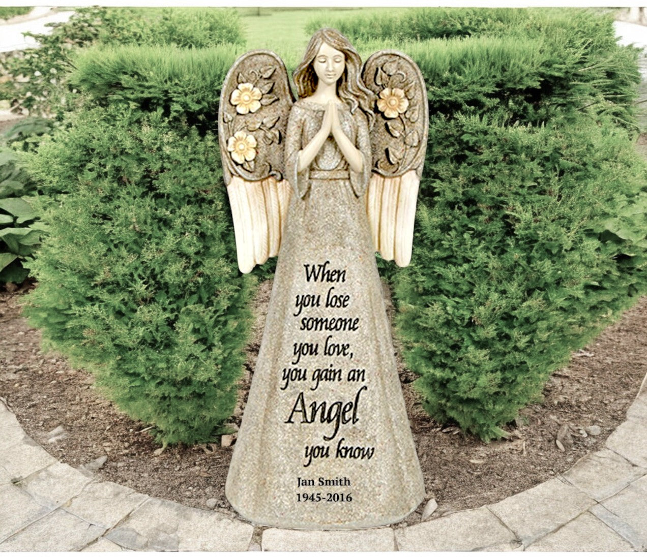 Luminous Garden Angel - The Funeral Program Site