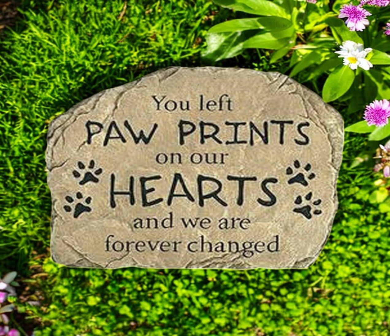 Personalized Paw Prints Memorial Garden Stepping Stone