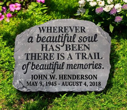 Personalized Beautiful Soul Memorial Garden Stepping Stone