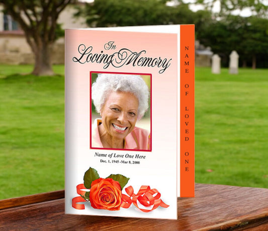 Memory 4-Sided Graduated Funeral Program Template