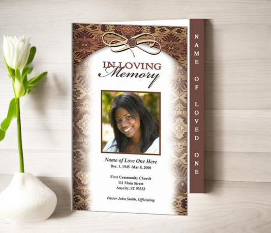 Messenger 4 - Sided Graduated Funeral Program Template - The Funeral Program Site