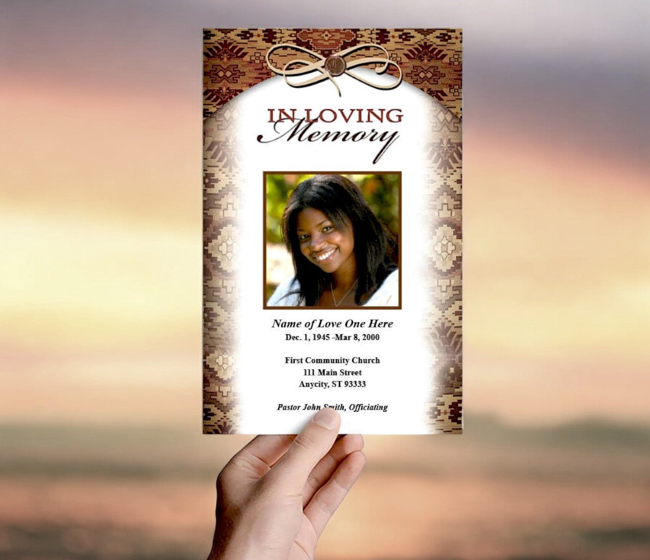 Messenger Funeral Program Template - The Funeral Program Site