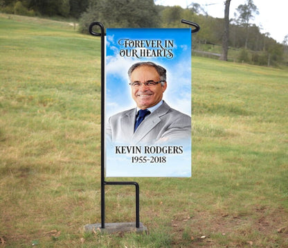 Personalized Photo Memorial Garden or Cemetery Flag