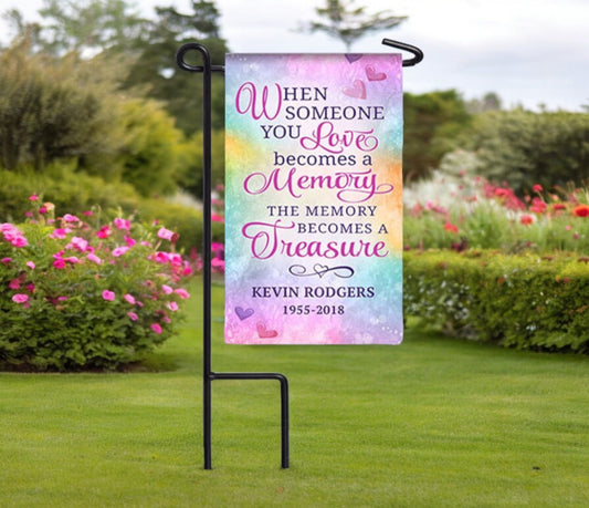 Personalized Someone You Love Memorial Garden or Cemetery Flag