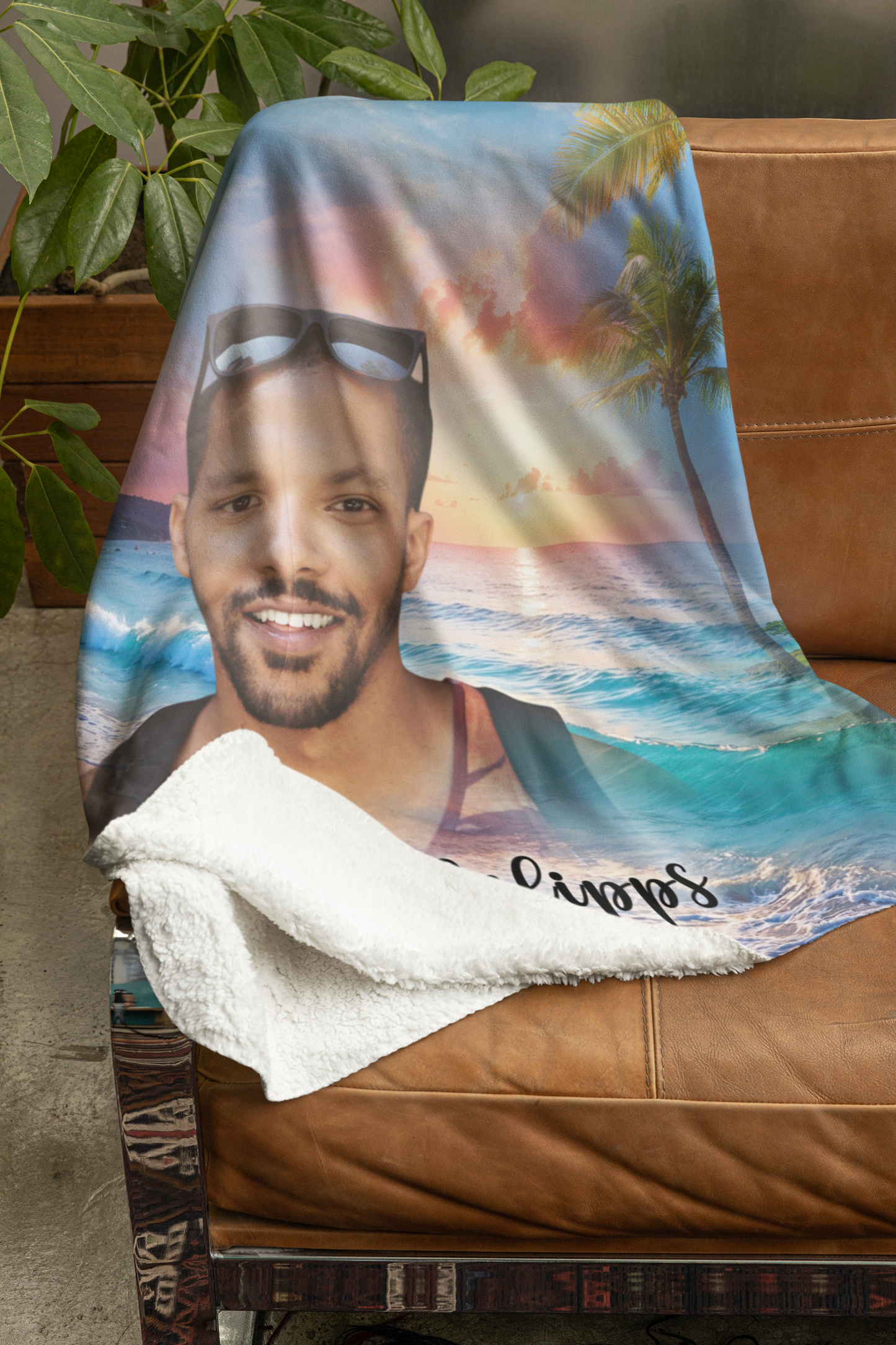 Paradise Memorial Blanket Sherpa Throw