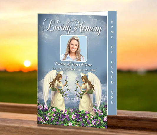 Morningstar 4-Sided Graduated Funeral Program Template