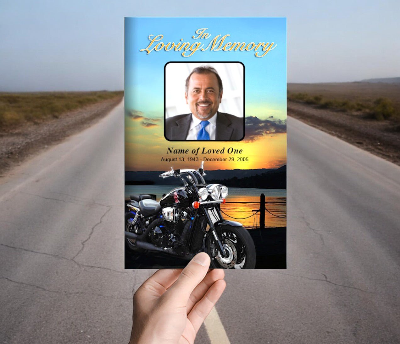 Motorcycle Funeral Program Template - The Funeral Program Site