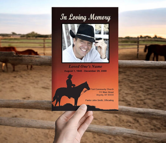 Mustang Funeral Program Template