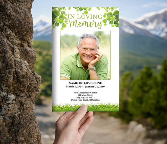 Nature Funeral Program Template - The Funeral Program Site