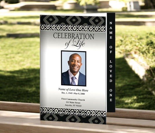 Nigeria 4 - Sided Graduated Funeral Program Template - The Funeral Program Site