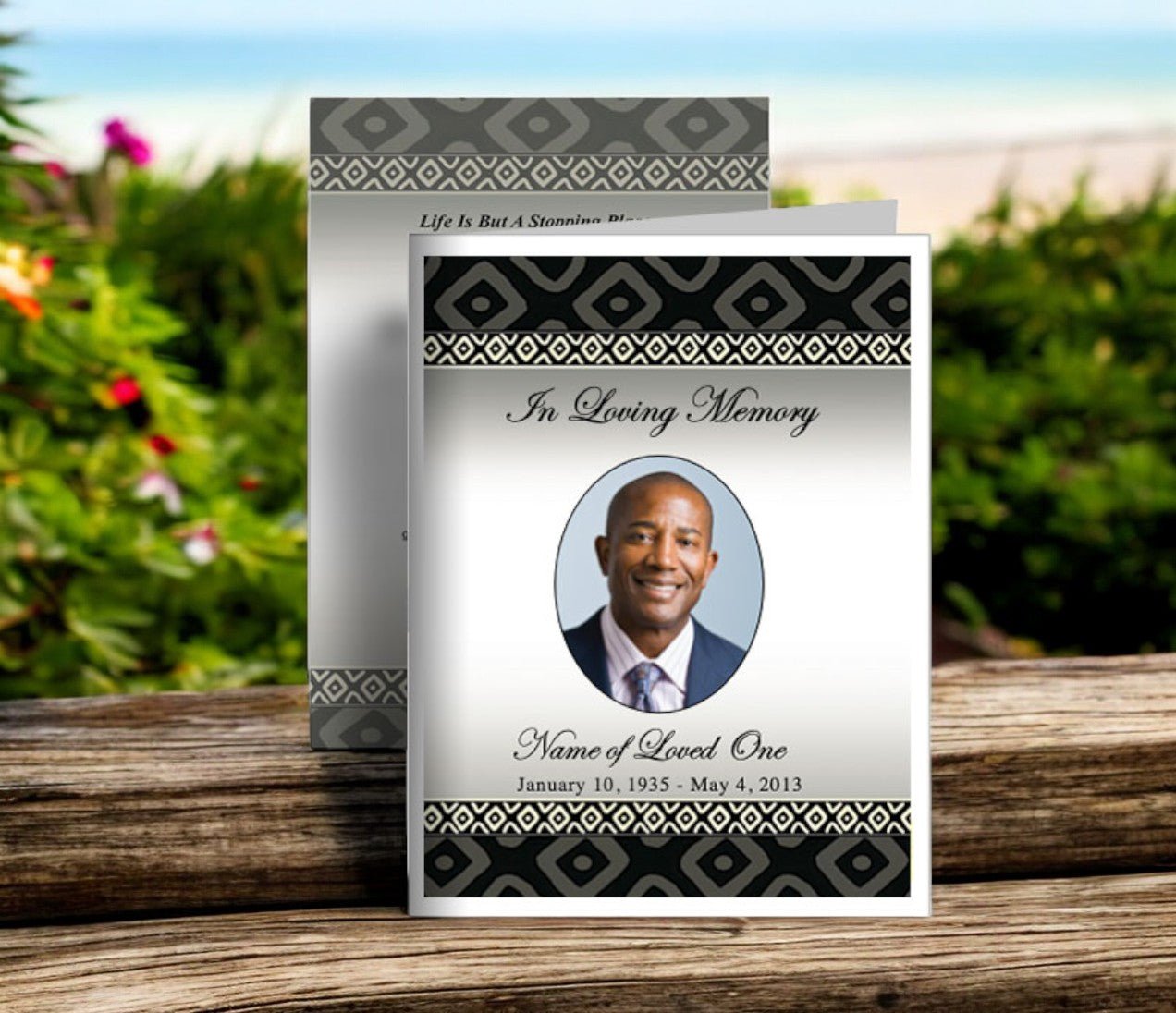 Nigeria Small Memorial Card Template - The Funeral Program Site