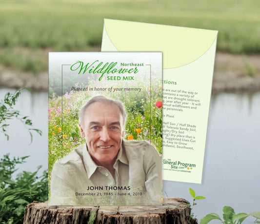 Northeast Custom Wildflower Seed Packet (Pack of 10) - The Funeral Program Site