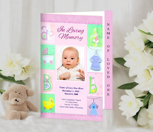 Darling 4-Sided Graduated Funeral Program Template