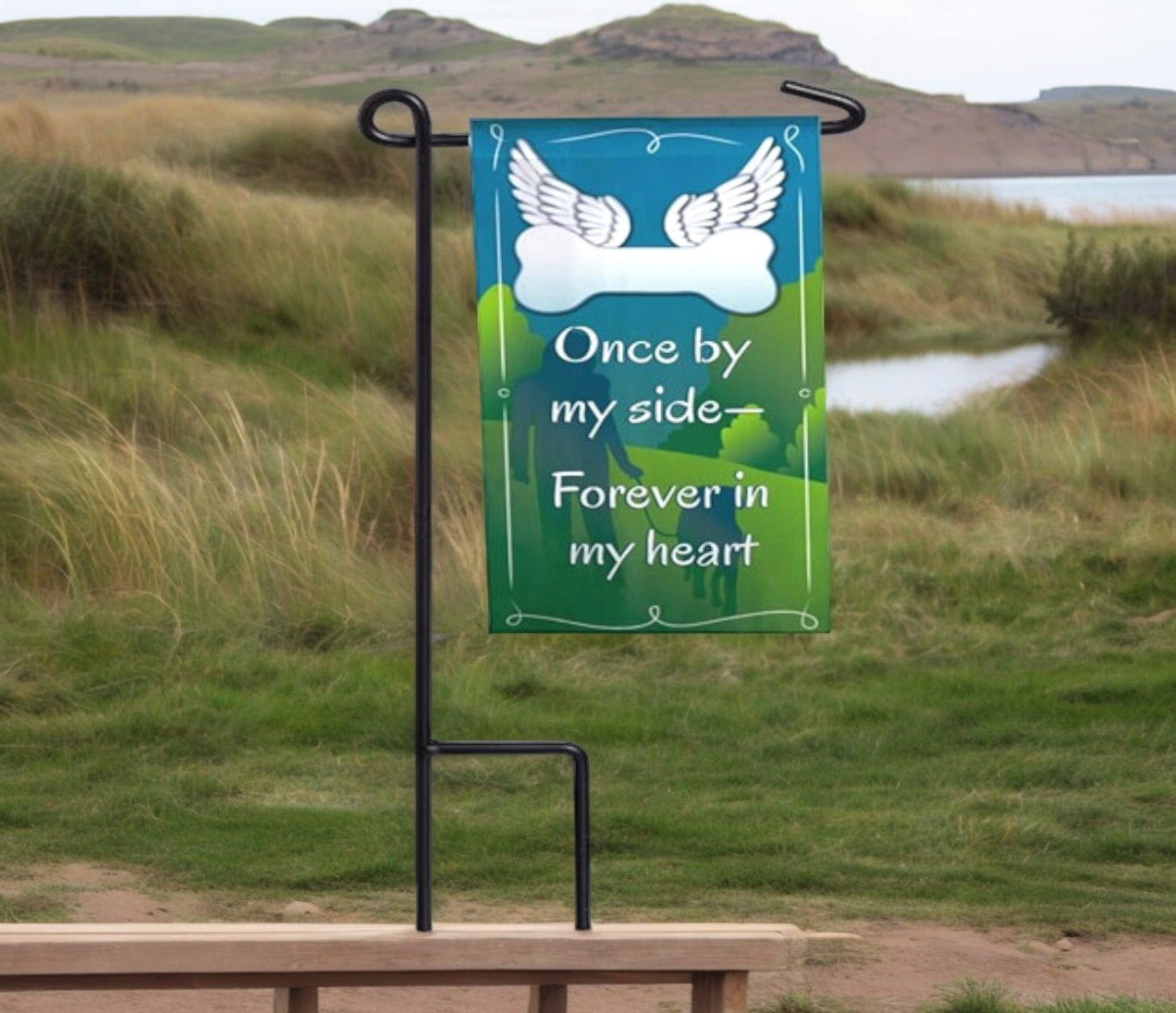 Once By Side Memorial Garden or Cemetery Flag - The Funeral Program Site