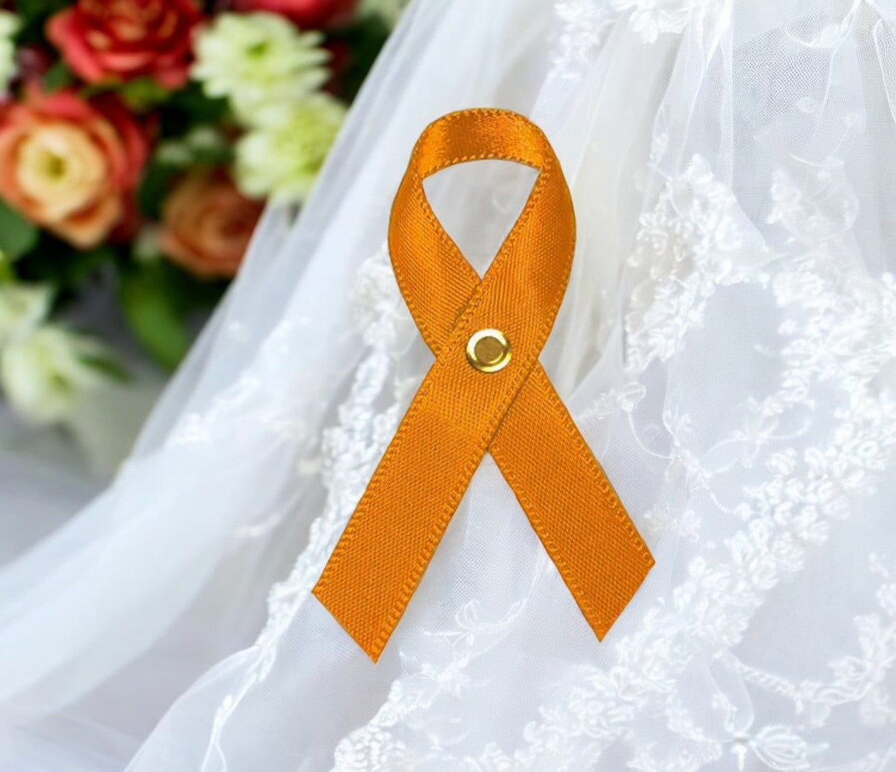 Orange Cancer Ribbon, Awareness Ribbons (No Personalization) - Pack of 10