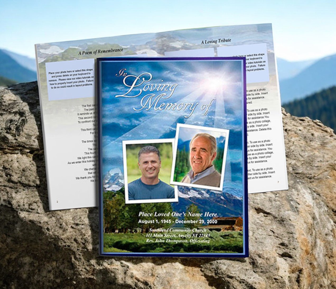 Outdoor Funeral Booklet Template - The Funeral Program Site