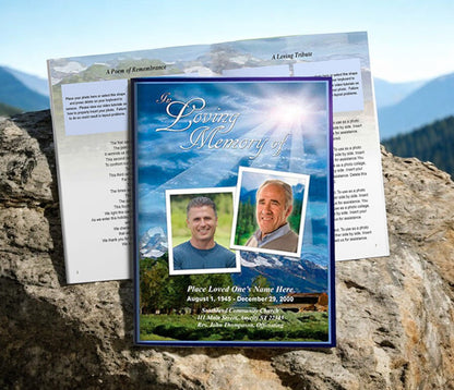 Outdoor Funeral Booklet Template - The Funeral Program Site