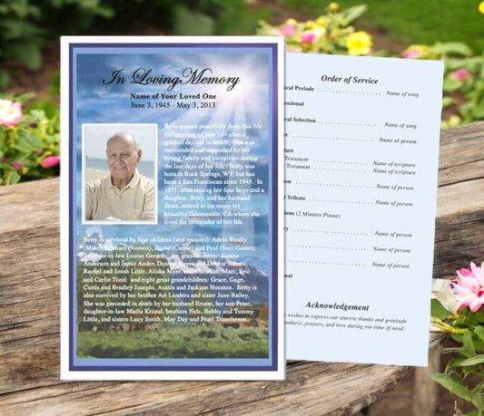 Outdoor Funeral Flyer Template - The Funeral Program Site