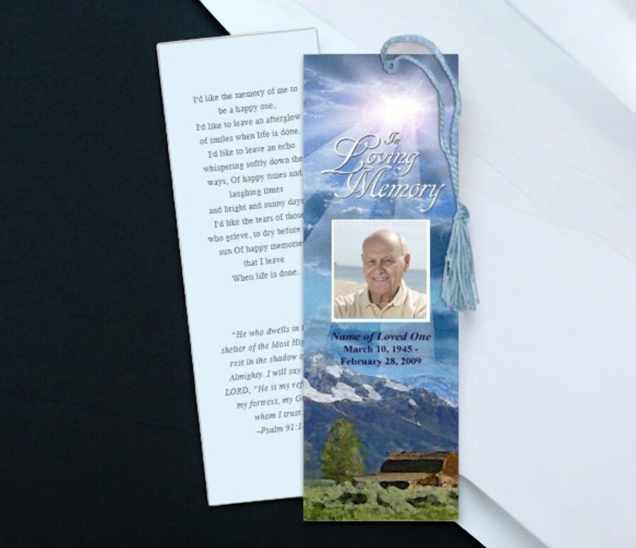 Outdoor Memorial Bookmark Template - The Funeral Program Site