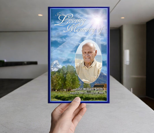 Outdoor Funeral Program Template