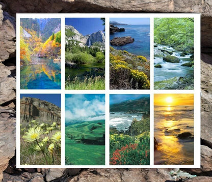 Outdoor Landscapes Assorted Funeral Prayer Card Paper (Pack of 24)