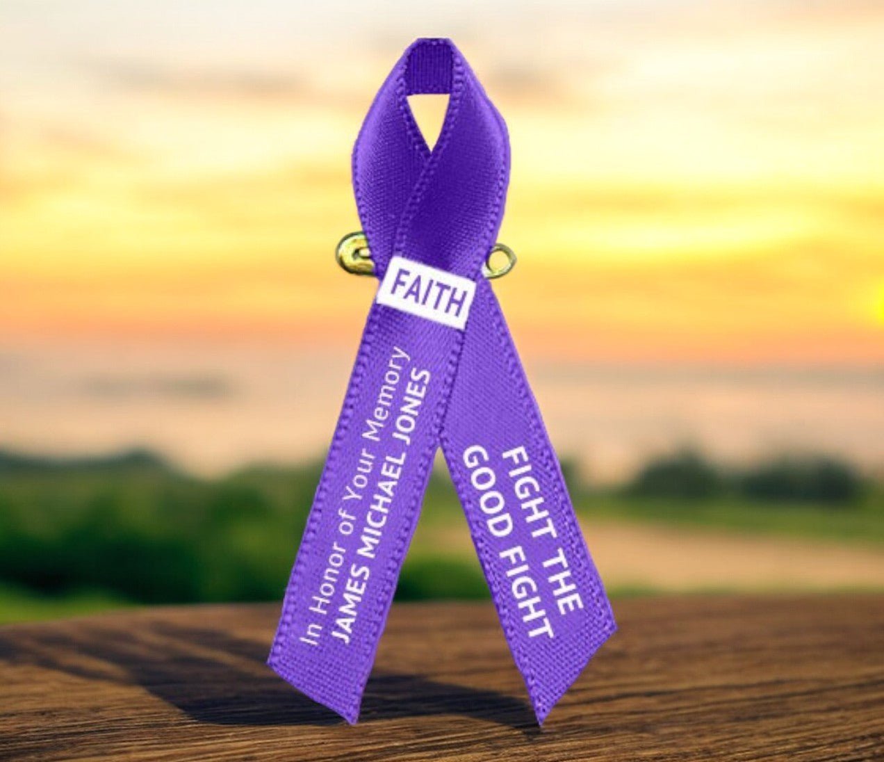 Pancreatic Cancer Ribbon (Purple) - Pack of 10 - The Funeral Program Site