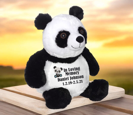 Panda Memorial Stuffed Animal Cremation Urn