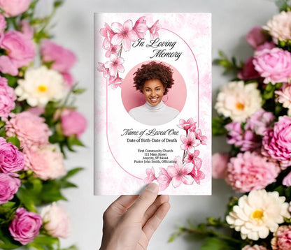 Pansy Online Funeral Program Template - The Funeral Program Site