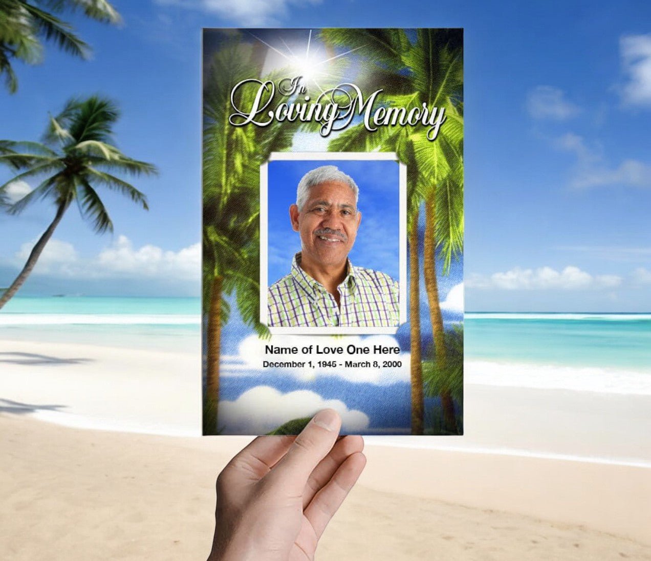 Paradise Funeral Program Template - The Funeral Program Site