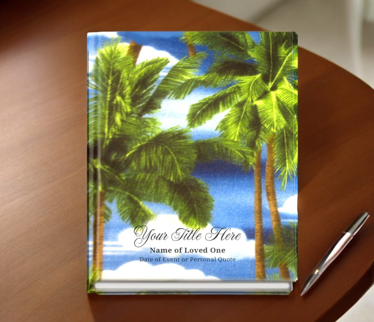 Paradise Perfect Bind Memorial Funeral Guest Book - The Funeral Program Site