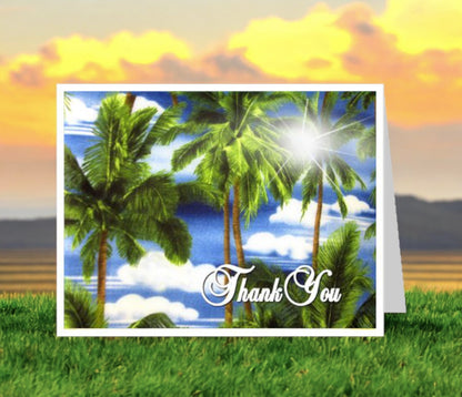 Paradise Thank You Card Template