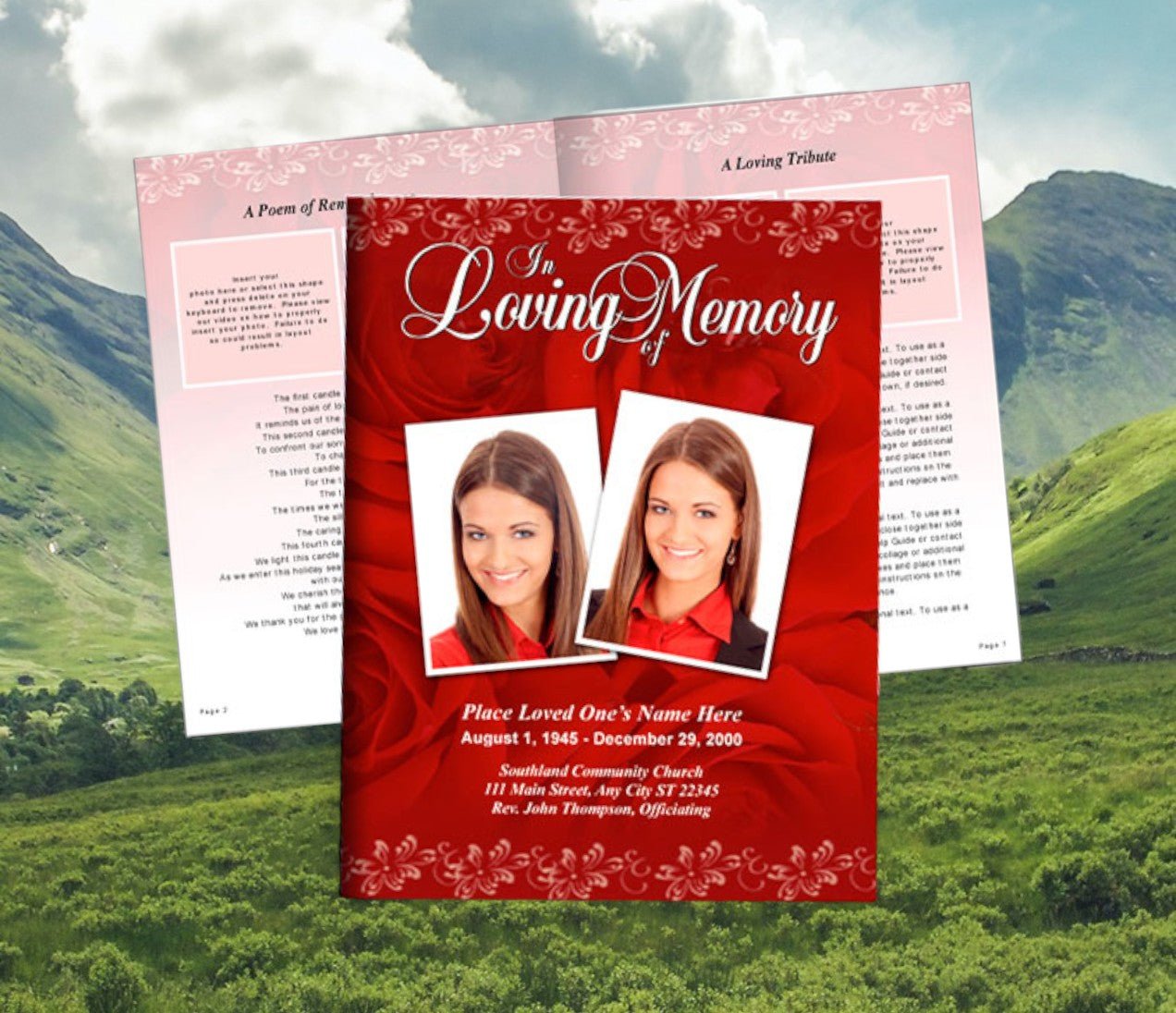 Passion Funeral Booklet Template - The Funeral Program Site