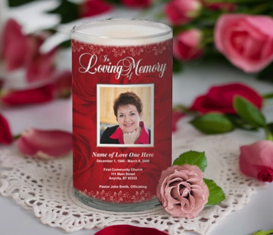 Passion Personalized Glass Memorial Candle