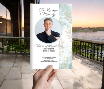 Pastels Online Funeral Program Template