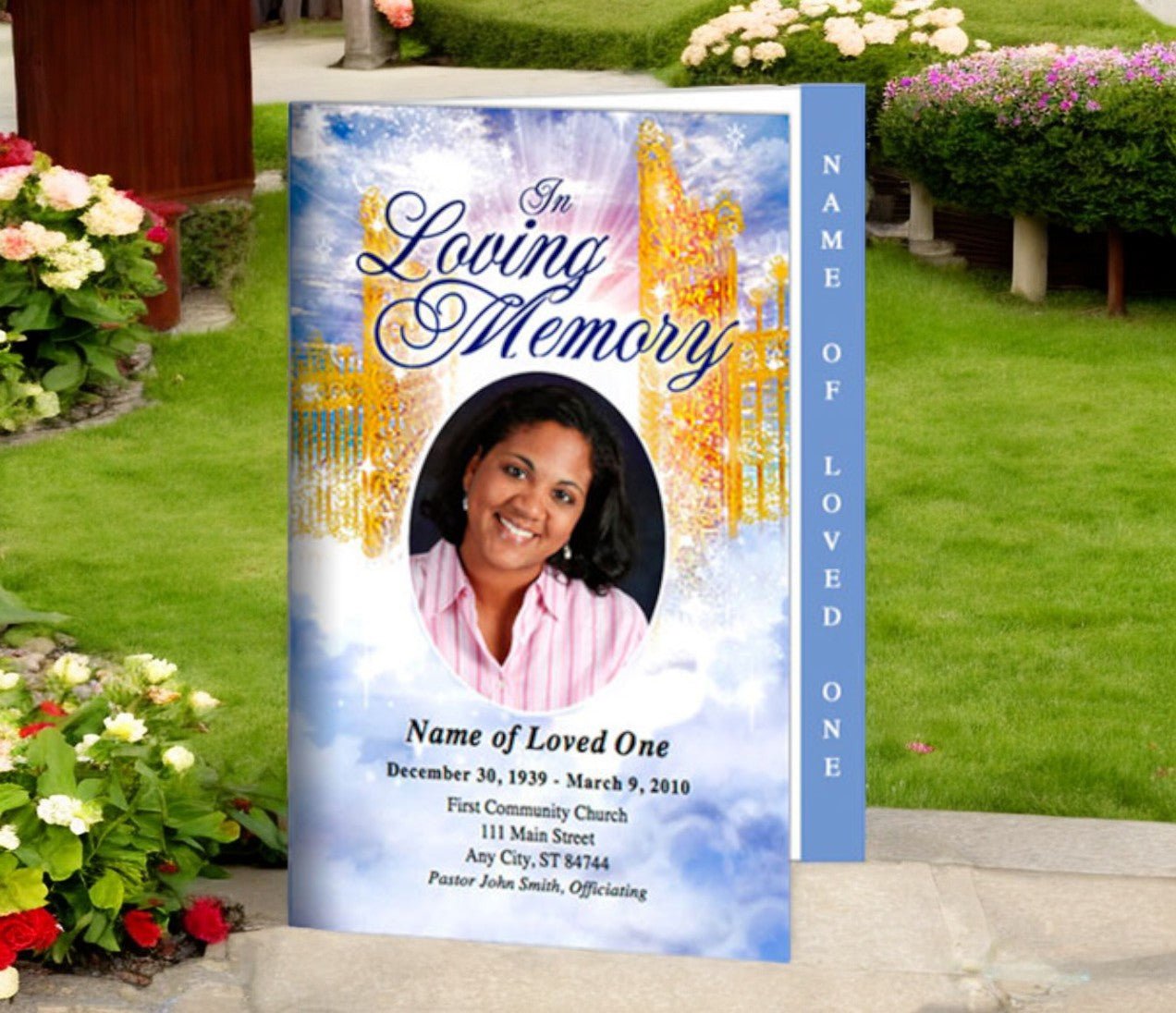 Pathway 4 - Sided Funeral Graduated Program Template - The Funeral Program Site