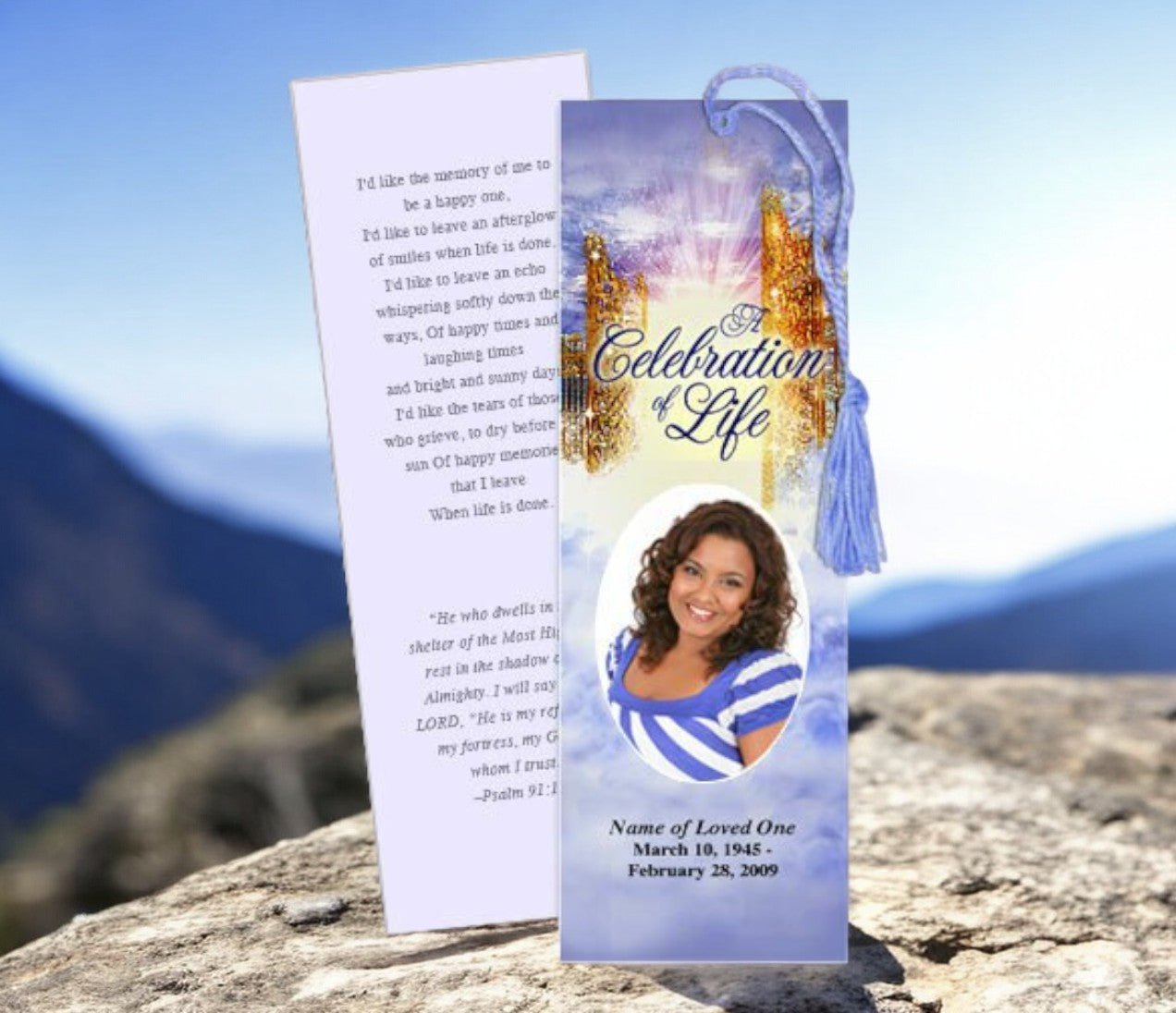 Pathway Memorial Bookmark Template - The Funeral Program Site