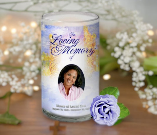 Pathway Personalized Glass Memorial Candle