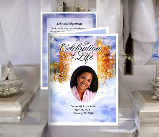 Pathway Small Memorial Card Template