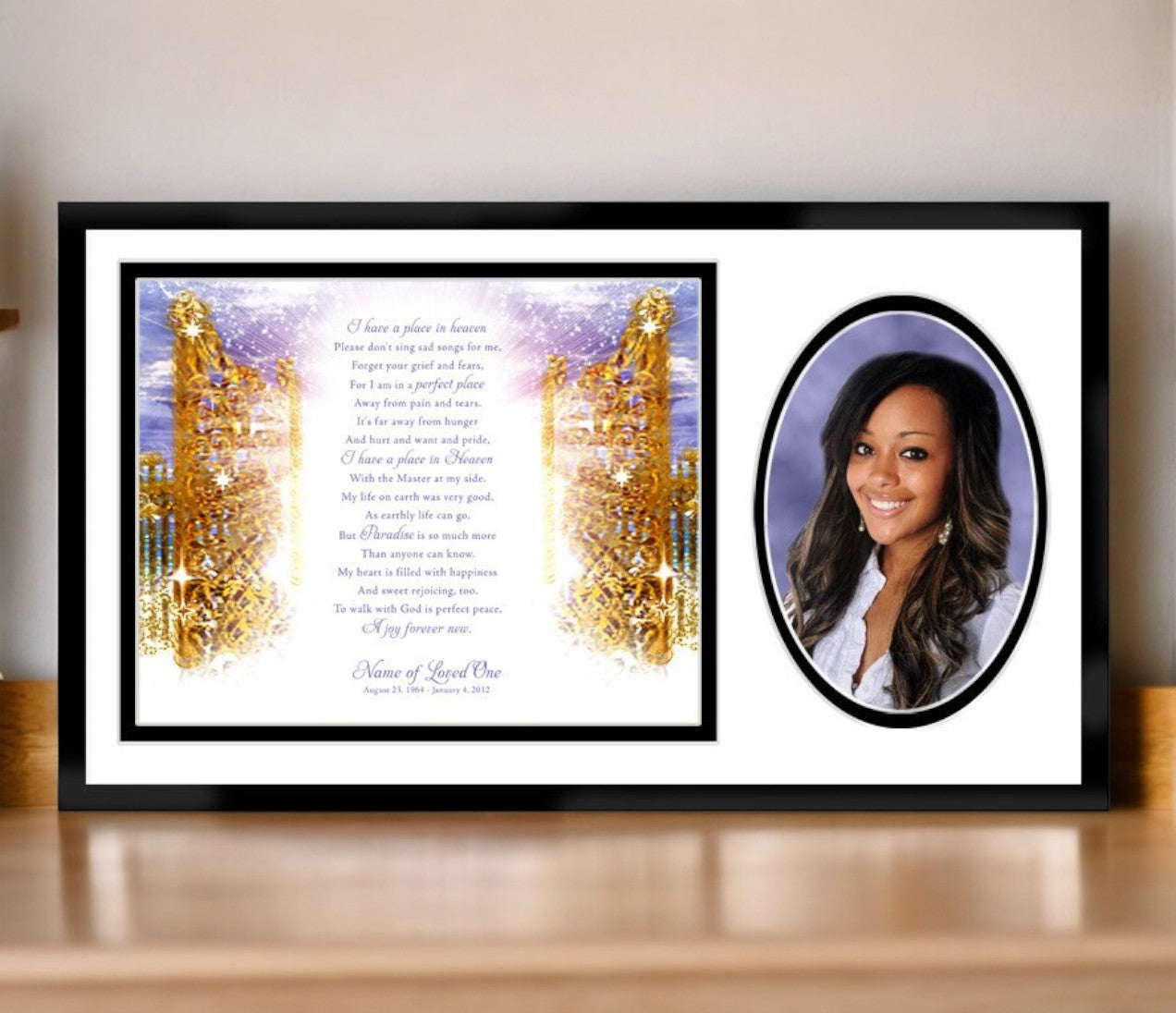 Pathway Memorial Frame Plaque Keepsake