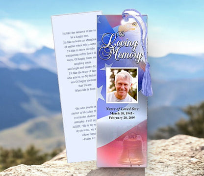 Patriot Memorial Bookmark Template - The Funeral Program Site