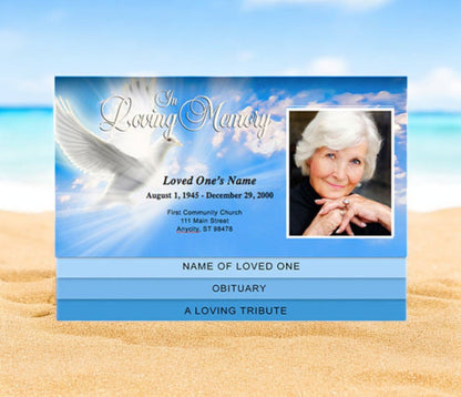 Peace 8 - Sided Graduated Bottom Fold Template - The Funeral Program Site