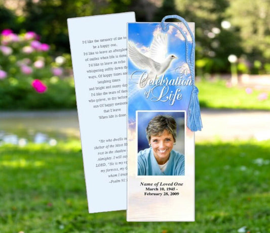 Peace Memorial Bookmark Template - The Funeral Program Site