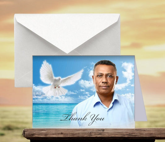 Peaceful Funeral Thank You Card Design & Print (Pack of 50) - The Funeral Program Site