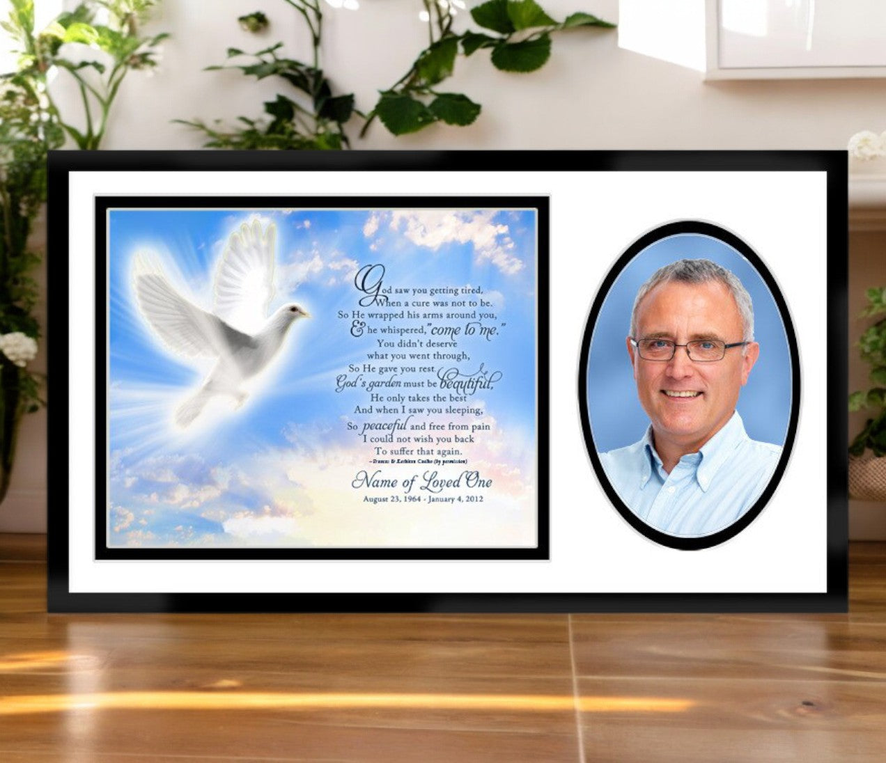 Peace Memorial Frame Plaque Keepsake