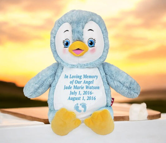 Puddles Penguin Memorial Stuffed Animal-Urn