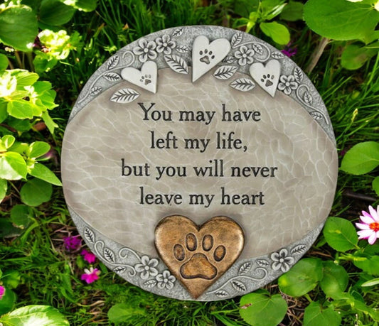 Personalized Left Me Memorial Garden Stepping Stone - The Funeral Program Site